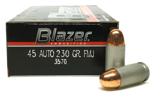 1000 rd 45 ACP 230gr FMJ Ammo by Blazer Aluminum